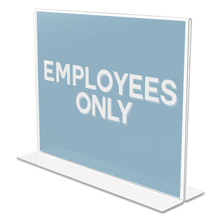 deflecto® Classic Image Double-Sided Sign Holder, 11 x 8 1/2 Insert, Clear (DEF69301)