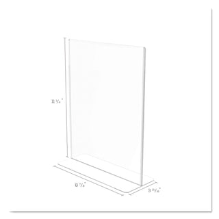 deflecto® Superior Image Double Sided Sign Holder, 8 1/2 x 11 Insert, Clear (DEF590801)