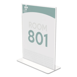 deflecto® Superior Image Double Sided Sign Holder, 8 1/2 x 11 Insert, Clear (DEF590801)