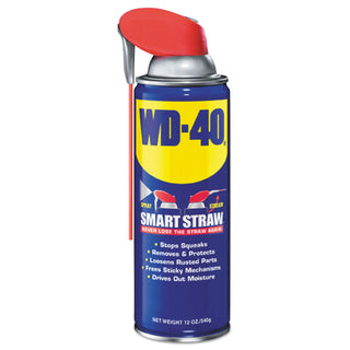 WD-40® Smart Straw Spray Lubricant, 12 oz Aerosol Can, 12/Carton (WDF490057CT)