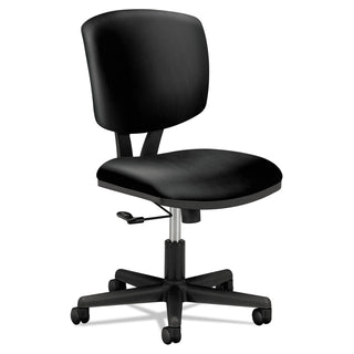 HON® Volt Series Leather Task Chair, Supports up to 250 lbs., Black Seat/Black Back, Black Base (HON5701SB11T)