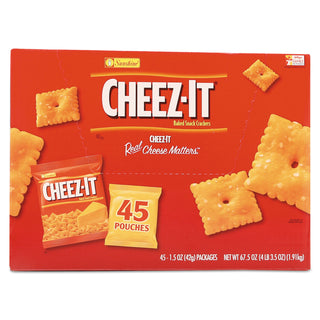 Sunshine® Cheez-it Crackers, Original, 1.5 oz Pack, 45 Packs/Carton (KEB827553)