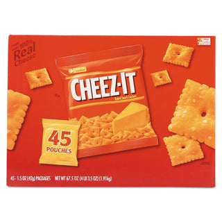 Sunshine® Cheez-it Crackers, Original, 1.5 oz Pack, 45 Packs/Carton (KEB827553)