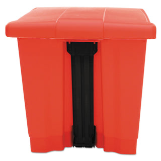 Rubbermaid® Commercial Indoor Utility Step-On Waste Container, 8 gal, Plastic, Red (6143RD)