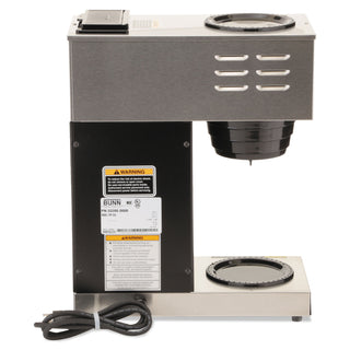 BUNN® VPR Two Burner Pourover Coffee Brewer, Stainless Steel, Black (BUNVPR)