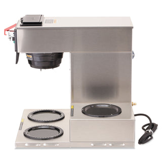 BUNN® CWTF-3 Three Burner Automatic Coffee Brewer, Stainless Steel, Black (BUNCWTF153LP)