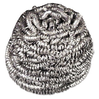 Scotch-Brite® Stainless Steel Scrubber, Silver, 12/Carton (MMM19084)