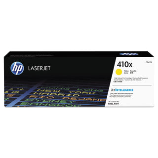 HP 410X, (CF412X) High Yield Yellow Original LaserJet Toner Cartridge (HEWCF412X)