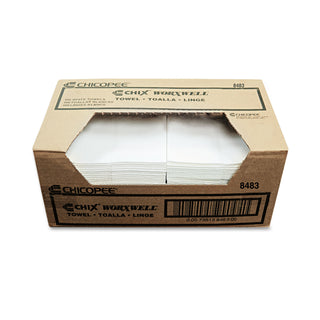 Chicopee® Durawipe Shop Towels, 13 x 15, Flat, White, 300/Carton (CHI8483) (CHI8483)