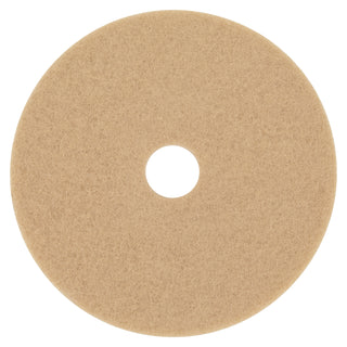 3M™ Ultra High-Speed Floor Burnishing Pads 3400, 20" Diameter, Tan, 5/Carton (MMM05606)