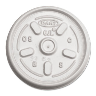 Dart® Plastic Lids for Foam Containers, Vented, Fits 3.5-6 oz, White, 1,000/Carton (DAR6JL)