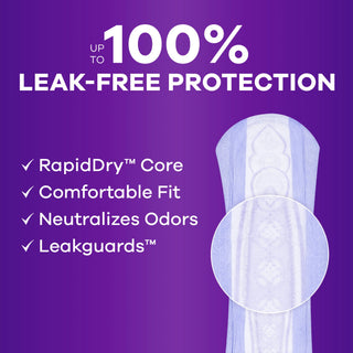 Always® Discreet Bladder Control Pad 9.4 Inch Length Light Absorbency Super Absorbent Core Size 3 (928408_PK)