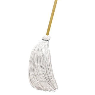 Boardwalk® Handle/Deck Mops, #16 White Rayon Head, 57" Natural Wood Handle, 12/Carton (RD60016SBW)
