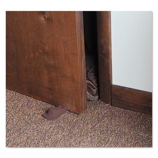 Master Caster® Big Foot Doorstop, No Slip Rubber Wedge, 2.25w x 4.75d x 1.25h, Brown, 2/Pack (MAS00971)