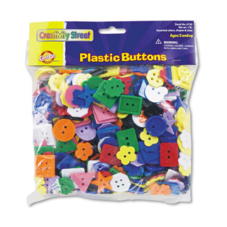 Creativity Street® Plastic Button Assortment, 1 lb, Assorted Colors/Sizes (CKC6120) (CKC6120)