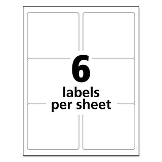 Avery® White Shipping Labels-Bulk Packs, Inkjet/Laser Printers, 3.33 x 4, White, 6/Sheet, 250 Sheets/Box (AVE95940)