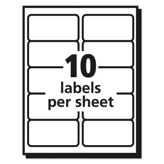 Avery® Matte Clear Easy Peel Mailing Labels w/ Sure Feed Technology, Laser Printers, 2 x 4, Clear, 10/Sheet, 50 Sheets/Box (AVE05663)