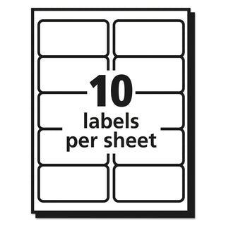 Avery® Easy Peel Mailing Labels for Inkjet Printers, 2"x4", Clear, 100 per Pack (AVE18663)