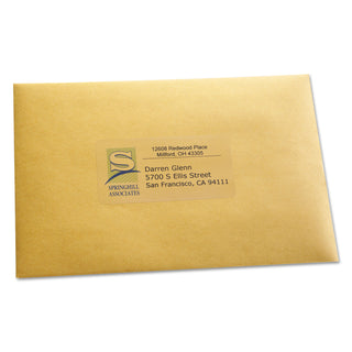 Avery® Matte Clear Easy Peel Mailing Labels w/ Sure Feed Technology, Inkjet Printers, 2 x 4, Clear, 10/Sheet, 25 Sheets/Pack (AVE08663)