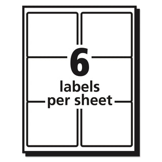 Avery® Easy Peel Mailing Labels For Laser Printers, 3-1/2 x 4, Clear, 60/Pack (AVE15664)