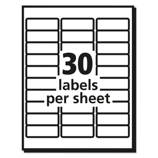 Avery® Matte Clear Easy Peel Mailing Labels w/ Sure Feed Technology, Laser Printers, 1 x 2.63, Clear, 30/Sheet, 10 Sheets/Pack (AVE15660)