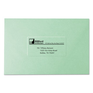 Avery® Easy Peel Mailing Labels for Inkjet Printers, 2"x4", Clear, 100 per Pack (AVE18663)