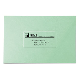 Avery® Matte Clear Easy Peel Mailing Labels w/ Sure Feed Technology, Laser Printers, 2 x 4, Clear, 10/Sheet, 50 Sheets/Box (AVE05663)