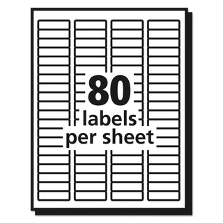 Avery® Matte Clear Easy Peel Mailing Labels w/ Sure Feed Technology, Laser Printers, 0.5 x 1.75, Clear, 80/Sheet, 25 Sheets/Box (AVE5667)