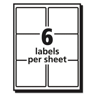 Avery® Easy Peel Mailing Labels for Inkjet Printers, 3 1/3"x4", Clear, 60 per Pack (AVE18664)
