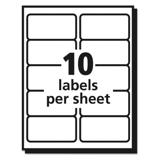 Avery® Matte Clear Easy Peel Mailing Labels w/ Sure Feed Technology, Inkjet Printers, 2 x 4, Clear, 10/Sheet, 25 Sheets/Pack (AVE08663)