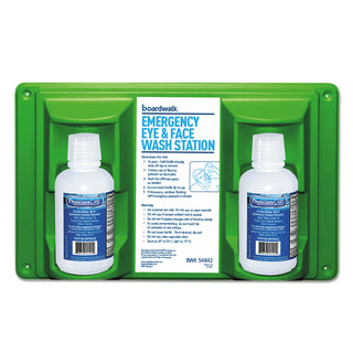 Boardwalk® Emergency Eyewash Station, 16 oz Bottle, 2 Bottles/Station (BWK54842)