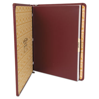 Wilson Jones® Looseleaf Minute Book, Red Leather-Like Cover, 250 Unruled Pages, 8 1/2 x 11 (WLJ039611)