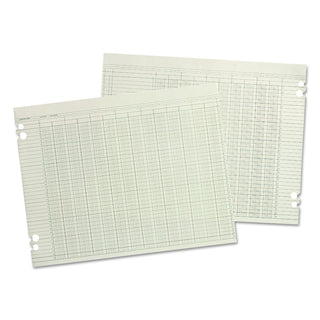 Wilson Jones® Accounting Sheets, 30 Columns, 11 x 17, 100 Loose Sheets/Pack, Green (WLJG5030)