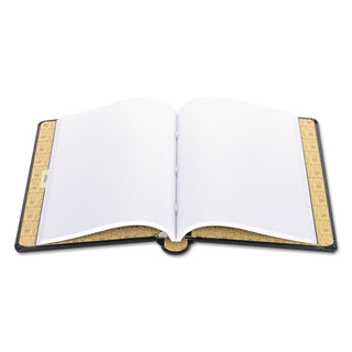 Wilson Jones® Looseleaf Minute Book, Black Leather-Like Cover, 250 Unruled Pages, 8 1/2 x 14 (WLJ039531)