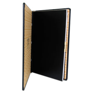 Wilson Jones® Looseleaf Minute Book, Black Leather-Like Cover, 250 Unruled Pages, 8 1/2 x 14 (WLJ039531)