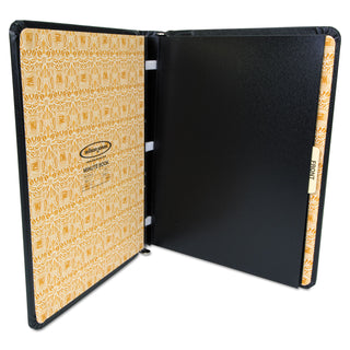 Wilson Jones® Looseleaf Minute Book, Black Leather-Like Cover, 250 Unruled Pages, 8 1/2 x 11 (WLJ039511)
