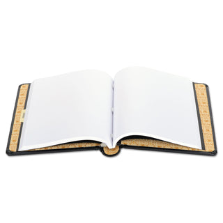 Wilson Jones® Looseleaf Minute Book, Black Leather-Like Cover, 250 Unruled Pages, 8 1/2 x 11 (WLJ039511)