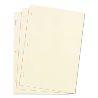 Wilson Jones® Looseleaf Minute Book Ledger Sheets, Ivory Linen, 14 x 8-1/2, 100 Sheet/Box (WLJ90130)