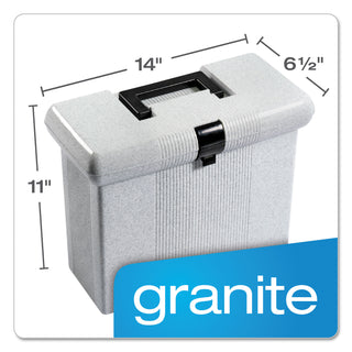 Pendaflex® Portable File Boxes, Letter Files, 14.88" x 6.5" x 11.88", Granite (ESS41737)