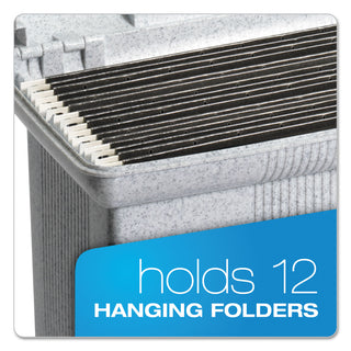 Pendaflex® Portable File Boxes, Letter Files, 14.88" x 6.5" x 11.88", Granite (ESS41737)