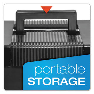 Pendaflex® Portable Letter Size File Box, Letter Files, 13.5" x 10.25" x 10.88", Black (ESS20861)