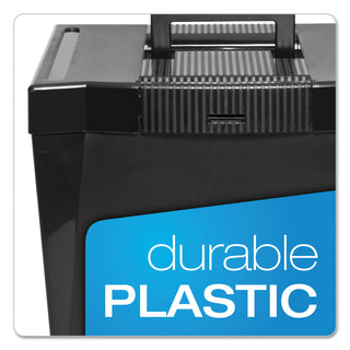 Pendaflex® Portable Letter Size File Box, Letter Files, 13.5" x 10.25" x 10.88", Black (ESS20861)