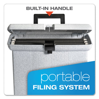 Pendaflex® Portable File Boxes, Letter Files, 14.88" x 6.5" x 11.88", Granite (ESS41737)