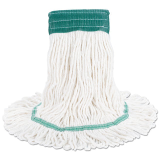 Boardwalk® Super Loop Wet Mop Head, Cotton/Synthetic Fiber, 5" Headband, Medium Size, White (BWK502WHEA)