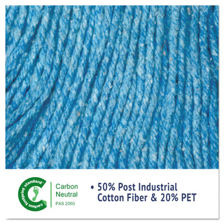 Boardwalk® Super Loop Wet Mop Head, Cotton/Synthetic Fiber, 5" Headband, Large Size, Blue (BWK503BLEA)