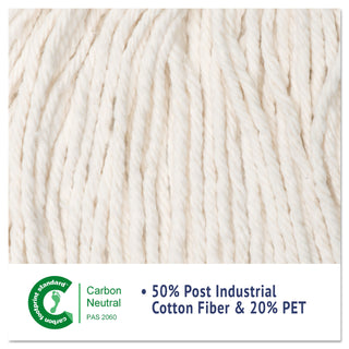Boardwalk® Super Loop Wet Mop Head, Cotton/Synthetic Fiber, 5" Headband, Large Size, White (BWK503WHEA)