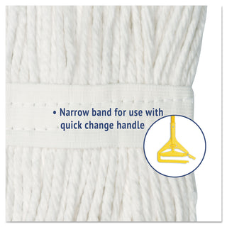 Boardwalk® Cut-End Wet Mop Head, Cotton, #16, White, 12/Carton (UNS2016C)