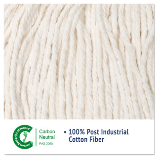 Boardwalk® Cut-End Wet Mop Head, Cotton, No. 16 Size, White (BWK2016CEA)