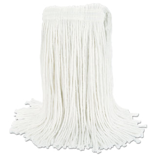 Boardwalk® Cut-End Wet Mop Head, Rayon, No. 24, White (BWK2024REA)