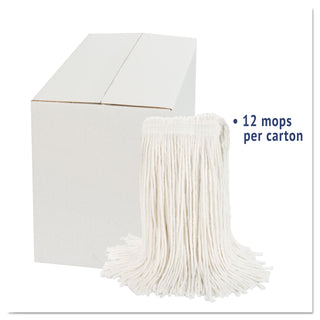 Boardwalk® Cut-End Wet Mop Head, Rayon, No. 20, White, 12/Carton (UNS2020R-CS)